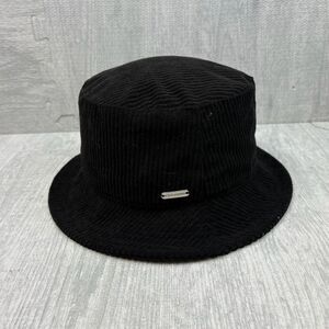 Steve Madden Corduroy Bucket Hat Cap Black Adult One‎ Size Wide Wale